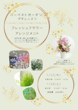 ２月のプチレッスン|「ハーベスト　ガーデン」　（山口県萩市の花屋）のブログ